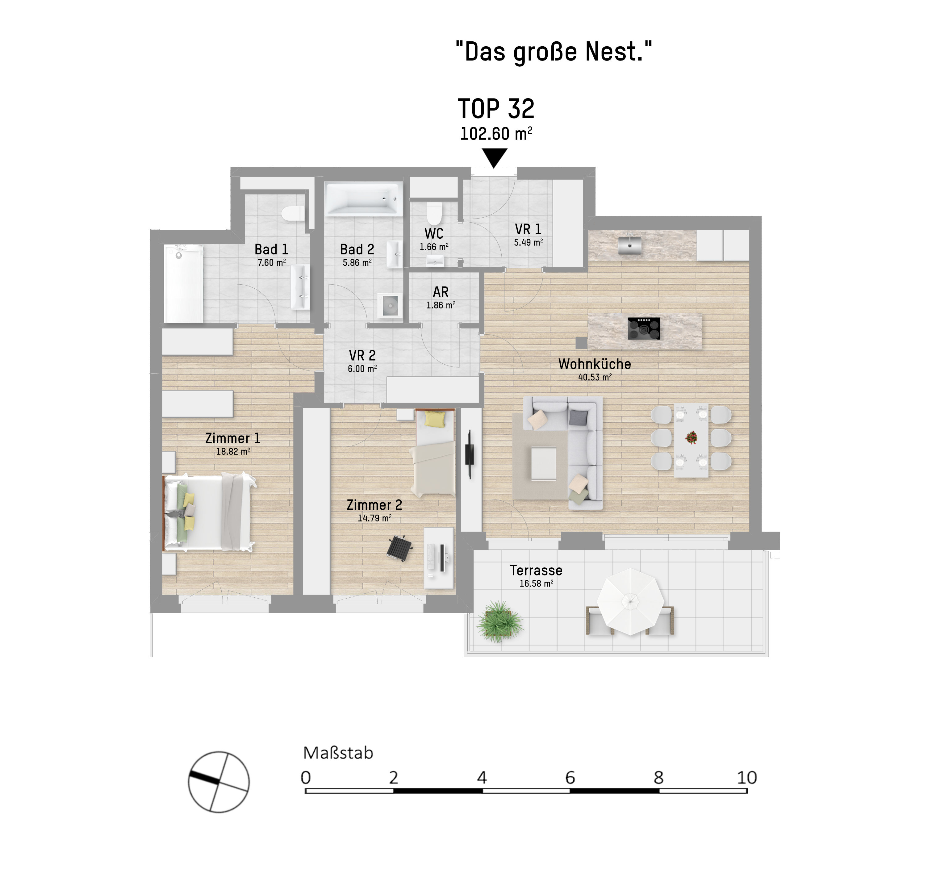 Wohnungsplan von Pastorstraße 28 Top 32