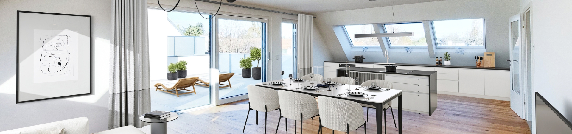 Innenvisualisierung einer Glorit Wohnung